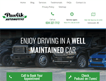 Tablet Screenshot of pawlikautomotive.com